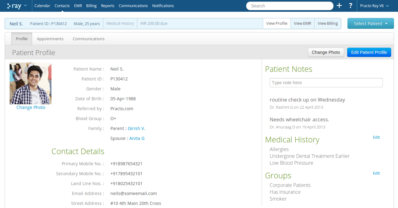 Details profile. Ideal Patient profiles.