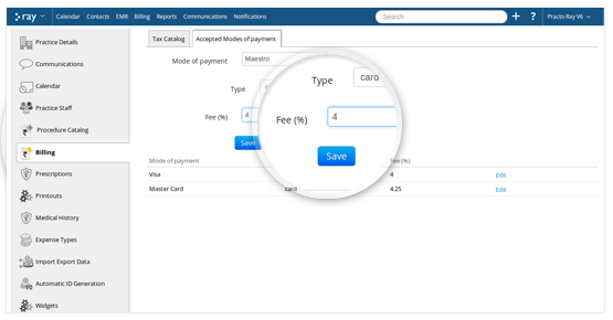 track transaction fee