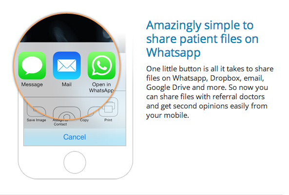 Share patient files on whatsapp